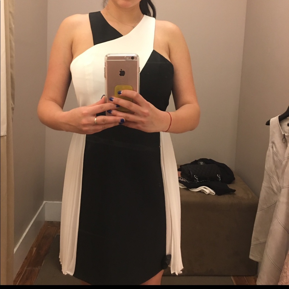 Black and white BCBG Maxazria dress
